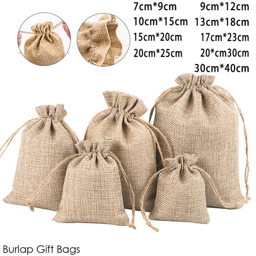 200pcs linen burlap gift - 1-200pcs,