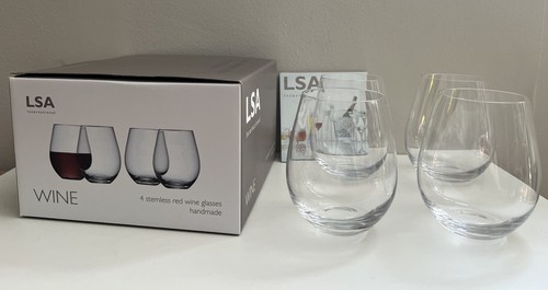 Lsa stemless red - red, glasses
