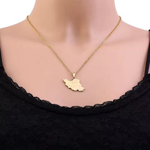 Iran map pendant - iran,