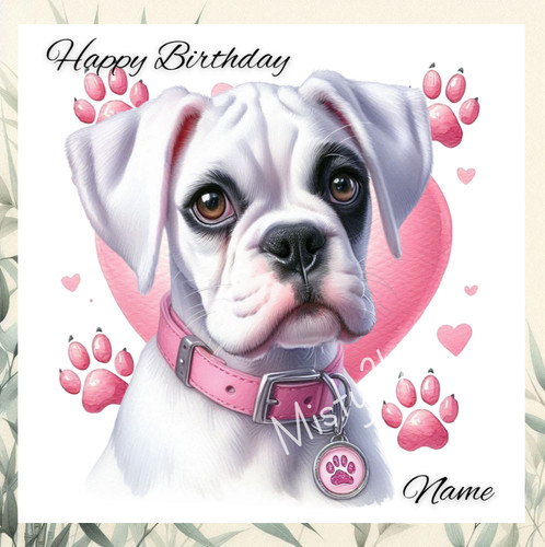 Personalised boxer greeting - boxer,