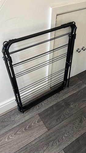 Foldable black tier metal - black, 3-tier