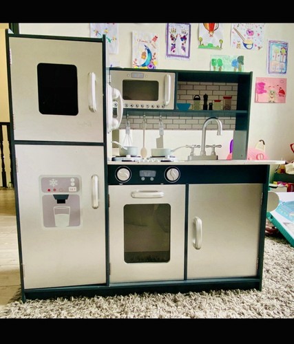 Wooden play kitchen - wooden,