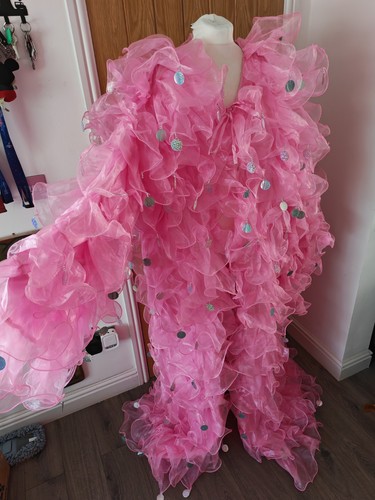 Pink organza ruffle - ruffle, coat