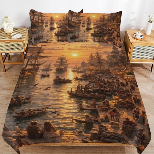 Vintage nautical pirate quilt - vintage,