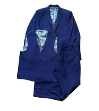 Men Next blue 3 piece slim fit