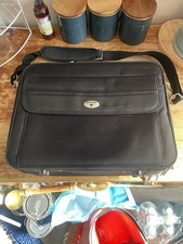 Antler Black Laptop Briefcase – Shoulder Strap, Hard Base, Multiple Pockets