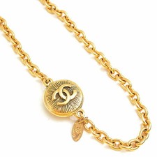 Chanel Necklace for Women, Coco Mark Chain Long Necklace, Gold Color, CHANEL GP