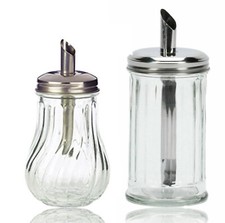 Retro glass sugar dispenser - retro,