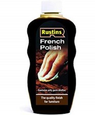 Rustins  French Polish Pure Shellac Wood Gloss   CLEAR  125ML  300ML  500ML