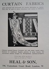 Rare HEAL & SON - 1915 Curtain