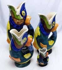 Set of 4 Vintage Dartmouth Multicolour Gurgle Jugs