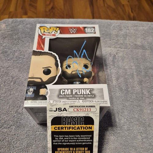 Punk signed funko pop - punk, wwe