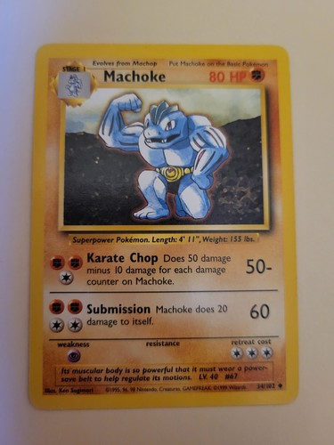 Pokemon tcg machoke 034 - pokemon,