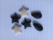 African Wood Beads Ebony Ivory