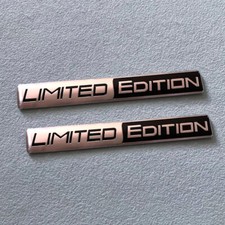 2x Limited Edition Emblem Limited Chrom auto Car Badge 3D sticker Decal Silver