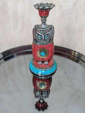 Antique Red Mosaic & Iron Owl