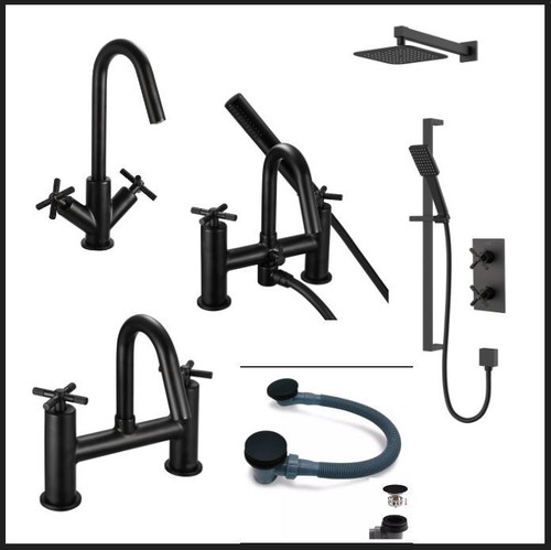 Bathroom black mono basin - bathroom, sink