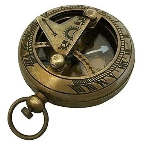Solid brass sundial new - solid,