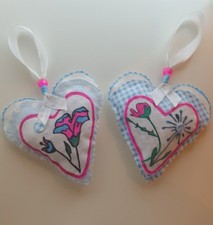 2 Shabby chic fabric hanging