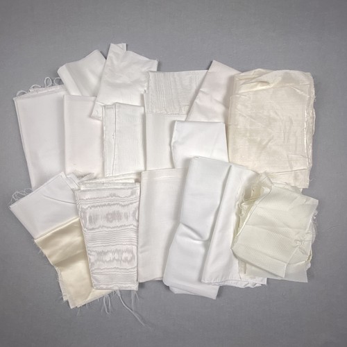 White cream fabric remnants - fabric,