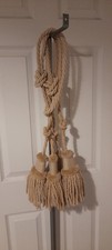 Vintage Double Chunky Headed Tassel Curtain Tie Backs, French County House Style