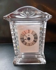 Superb Royal Albert Cut Crystal Mantel Clock, WORKING 