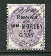 GB Commercial Overprints - Wm. Morley and Gray- 1d Inland Revenue (FJ341)