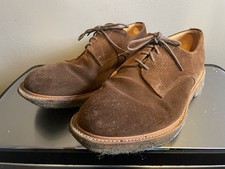 Sanders Archie Gibson Snuff Brown Suede Derby Shoes Mens 8.5 Crepe Sold