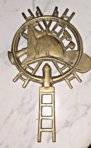 Vintage solid brass fire - vintage,