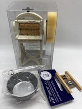 Dolls House mangle, tin wash tub and wash board set in  1/12th Scale. 