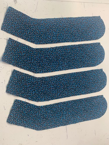 Rail seat fabric - blue, train