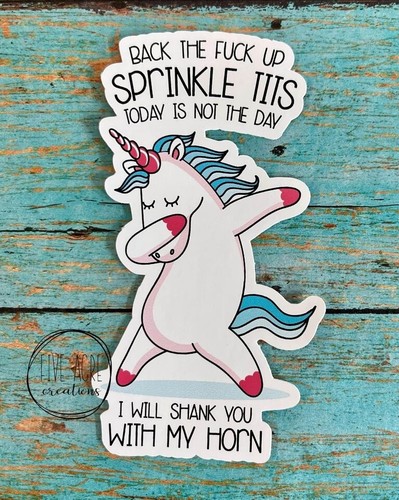 Funny unicorn car decal - unicorn,