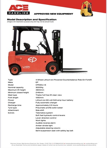 New lithium ion - new, container