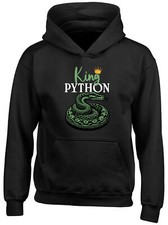 King Python Kids Hoodie Snake Lover Reptile Boys Girls Gift Top