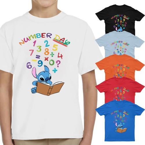 Colorful number day - number, t