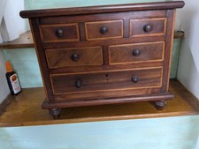 Restored Victoria apprentice piece miniature chest of drawers collectors cabinet