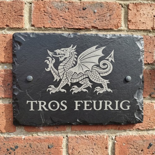 Personalised slate house sign - personalised,