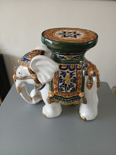 Vintage elephant planter stand - vintage,
