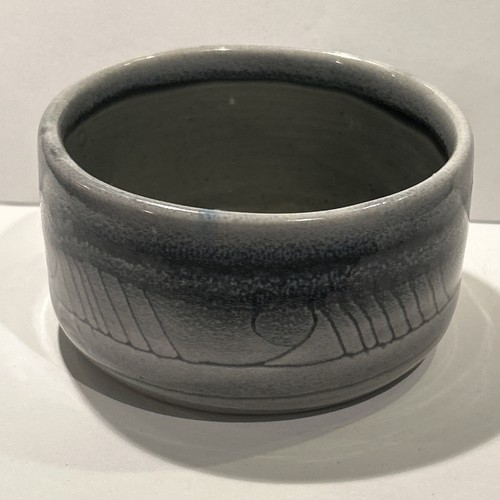 Vintage art pottery blue - art, grey