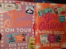 Zoe Sugg, Girl Online; On Tour + Going Solo. X2 Signed Hardback 1st Edition