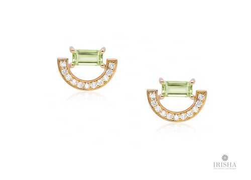 14k gold diamond green - diamond,