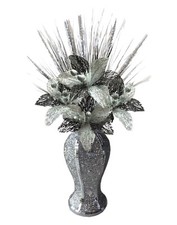 Silver Vase With Black Silver