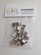 Elite Greenhouse Z Glass Glazing Clips PreFormed x30. No Rust Aluminium. FreeP&P