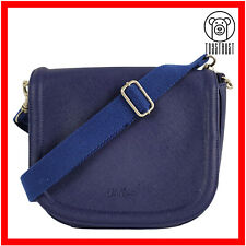 Cath Kidston Curved Cross Body Bag Shoulder Bag Saddle Blue LINING STAINED CN25