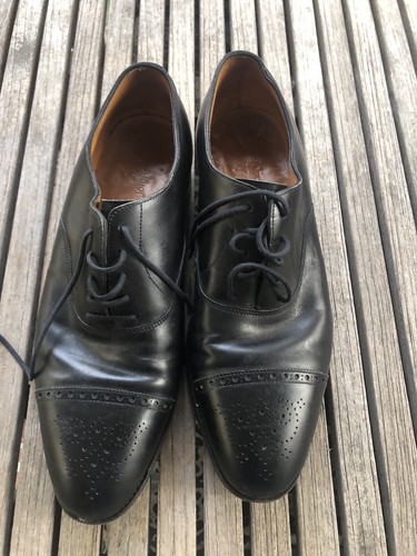 John lobb black - cap, wing