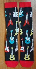 Novelty Electric Guitar Socks Rock and Roll Band Solo Music Heavy Death Metal