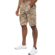 Kruze Mens Cargo Shorts Army Combat Camouflage Cotton Work Casual Half Pants
