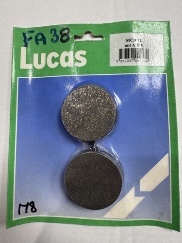 Lucas mcb72 brake pads - lucas,