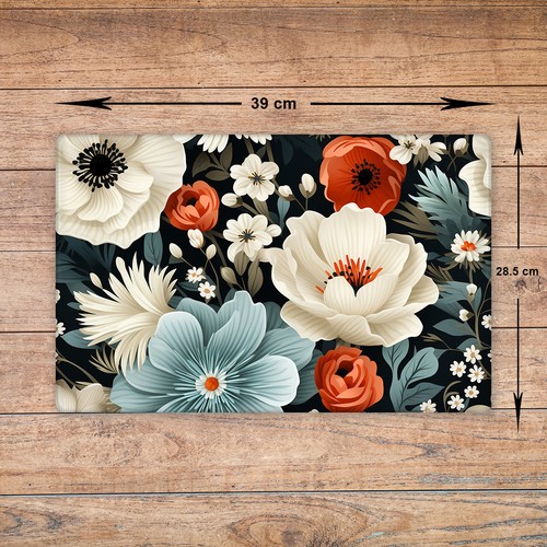 Flowers glass chopping board - flowers,