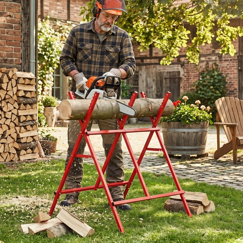 Folding log saw - log,